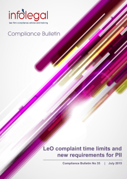 Compliance Bulletin LeO complaint time limits and new