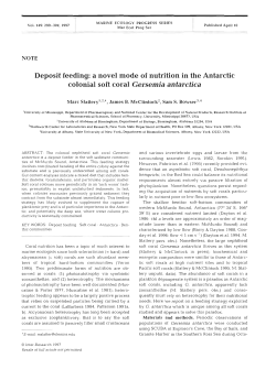 Deposit feeding: a novel mode of nutrition in the Antarctic colonial