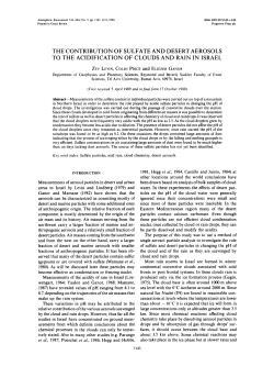 the contribution of sulfate and desert aerosols to the acidification of