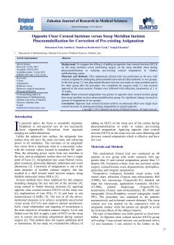 Opposite Clear Corneal Incisions versus Steep Meridian Incision