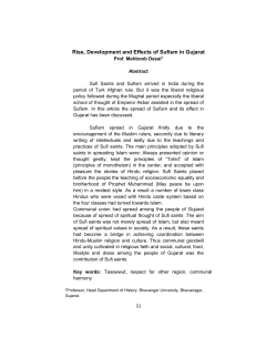 Rise, Development and Effects of Sufism in Gujarat