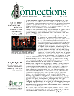 Newsletter 7.25.12 - Christ United Methodist Church