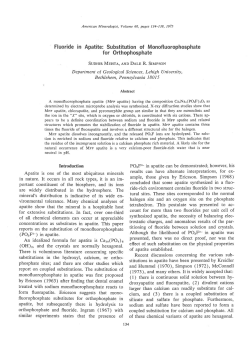 Fluoride in Apatite: Substitution of Monofluorophosphate for