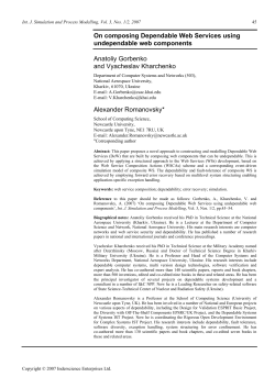 On composing Dependable Web Services using undependable web