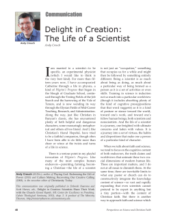 Delight in Creation: The Life of a Scientist