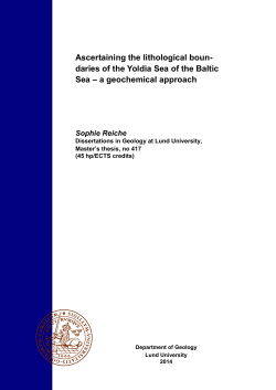Ascertaining the lithological boun- daries of the Yoldia Sea of the