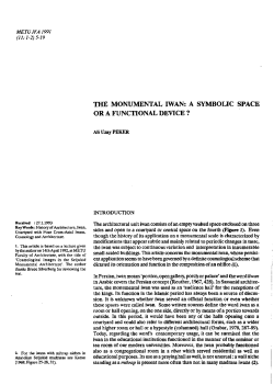 the monumental iwan: a symbolic space or a functional device
