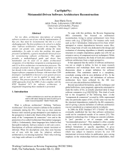 CacOphoNy: Metamodel-Driven Software Architecture Reconstruction