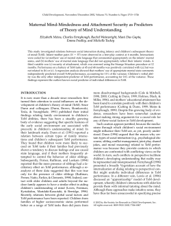 Maternal Mind-Mindedness and Attachment