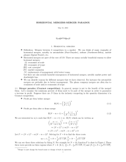 Merger paradox (Cournot competition).