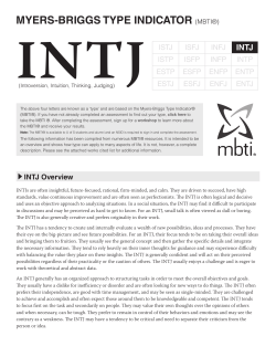 Myers-Briggs Type indicaTor (MBTI&reg;) - Students
