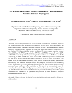 The Influence of Creep on the Mechanical Properties of Calcium