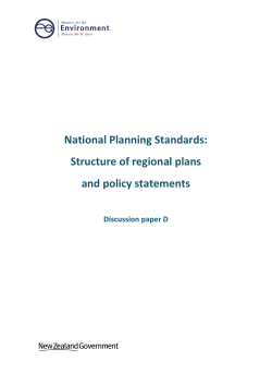 Structure of regional plans and policy statements