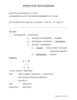 intestate succession