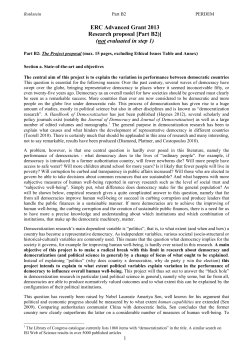 ERC Advanced Grant - Quality of Government Institute