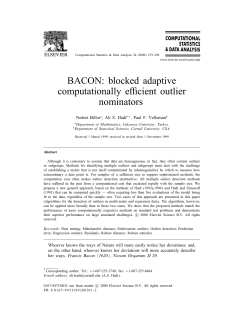 BACON: blocked adaptive computationally e cient outlier nominators