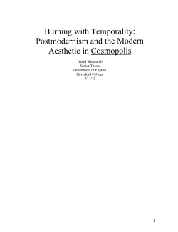 Burning with Temporality: Postmodernism and the Modern Aesthetic