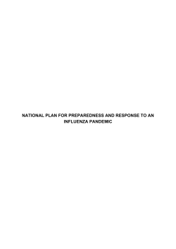 National plan for preparedeness and response to an influenza