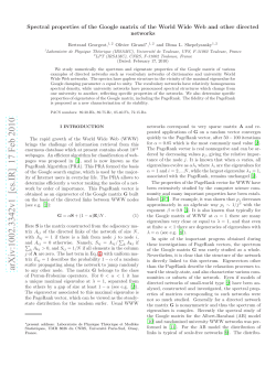 Spectral properties of the Google matrix of the World Wide Web and