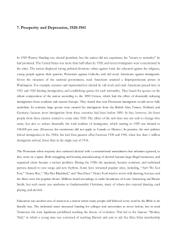 7. Prosperity and Depression, 1920-1941