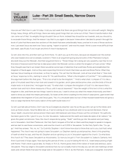 Small Seeds, Narrow Doors