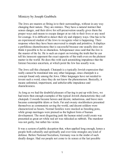 Mimicry by Joseph Goebbels