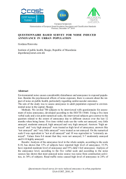 QUESTIONNAIRE BASED SURVEY FOR NOISE INDUCED