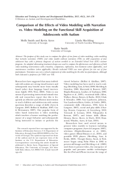 Comparison of the Effects of Video Modeling with - CEC-DADD