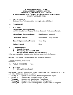 January 21, 2015 - North Plains Public Library