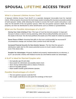 Spousal Lifetime Access Trust (SLAT) white background