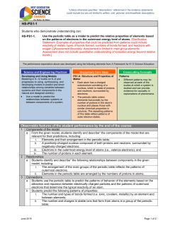 HS-PS1-1 Evidence Statements