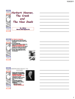 americans react to hoover - Warren Hills Regional School District