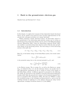 1 Back to the ground-state: electron gas