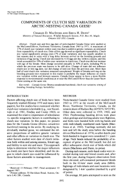 Components of Clutch Size Variation in Arctic