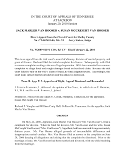 JACK MARLER VAN HOOSER v. SUSAN MCCREIGHT VAN