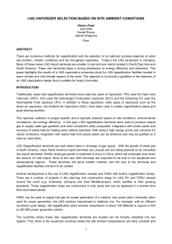 lng vaporizer selection based on site ambient