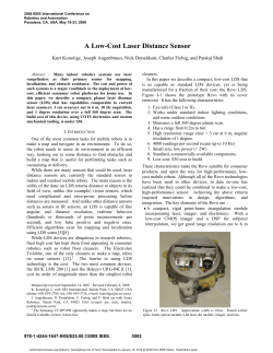 A Low-Cost Laser Distance Sensor