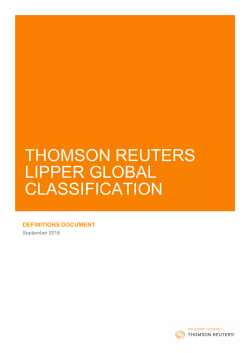 Lipper Global Fund Classification methodology