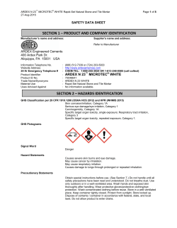 N 23 White SDS - ARDEX Americas
