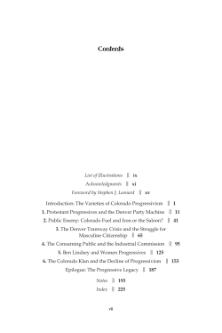 The Gospel of Progressivism: Moral Reform and Labor War in
