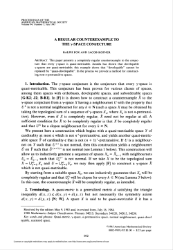 A REGULAR COUNTEREXAMPLE TO THE y