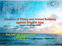 Situation of Piracy and Armed Robbery against Ships in