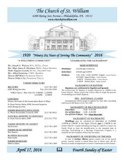 April 17, 2016 - Church of St. William