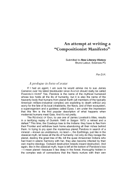 An attempt at writing a &ldquo;Compositionist Manifesto&rdquo;