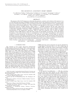 THE MICROWAVE ANISOTROPY PROBE 1 MISSION C. L. Bennett