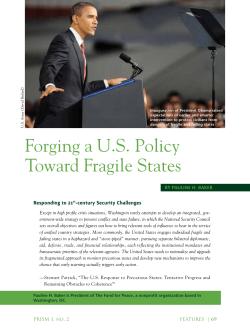 Forging a US Policy Toward Fragile States