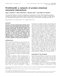 ProtChemSI: a network of protein&ndash;chemical