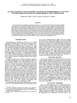 30. Trace Element and Sr-Isotopic Contents of Hydrothermal Clays