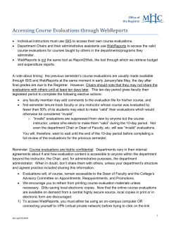 Accessing Course Evaluations through WebReports