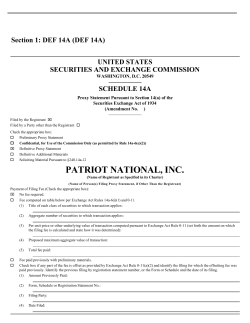 Investor Relations - Patriot National, Inc.
